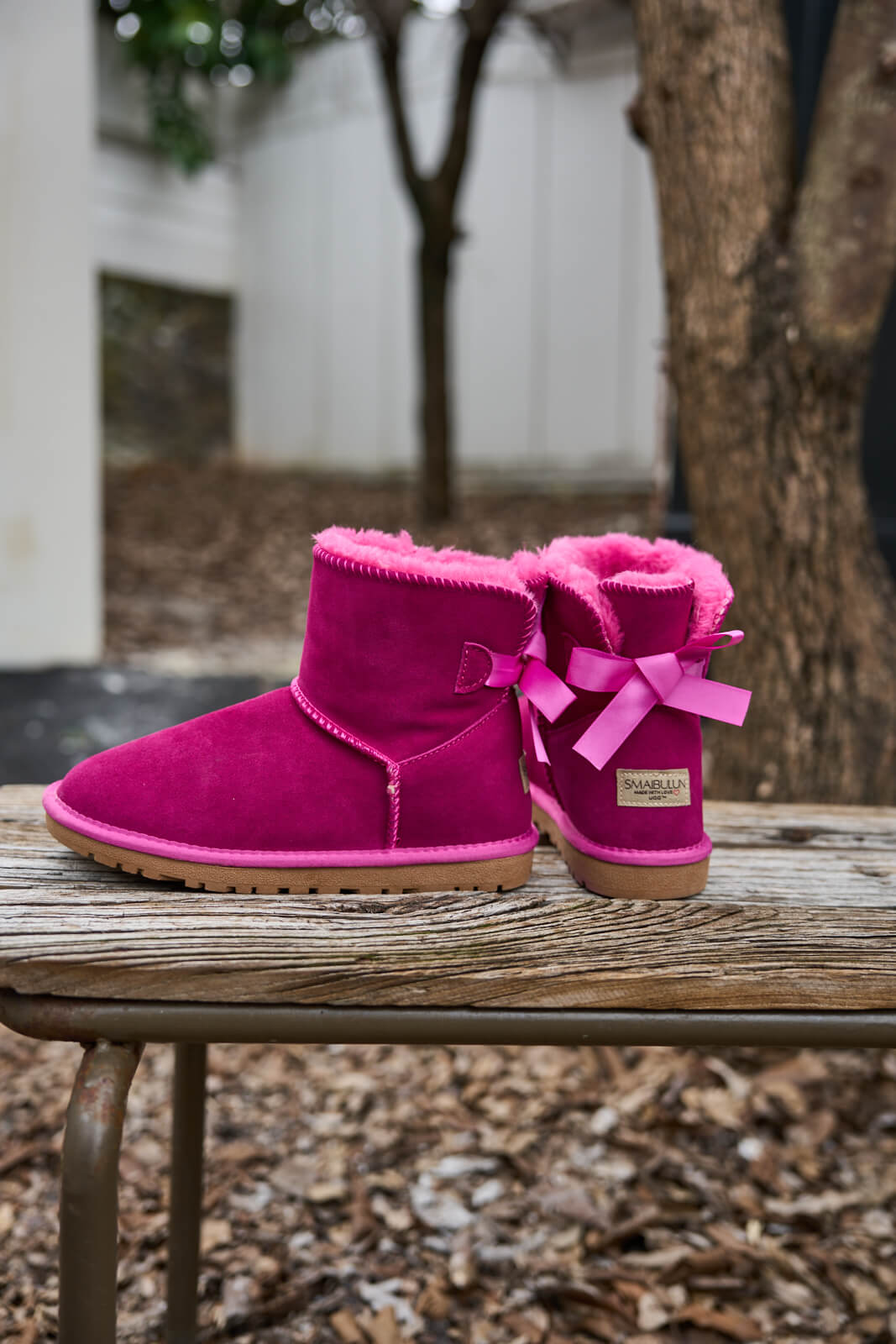 UGG Bailey Bow UGG Mini Boots - Fuchsia