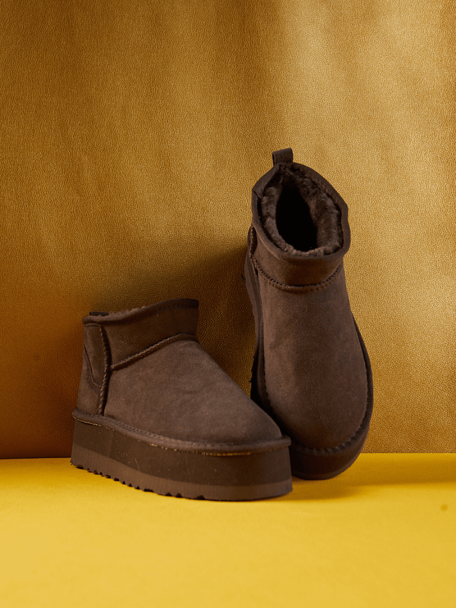 UGG Ultra Mini Platform Low Ankle Boot - Chocolate