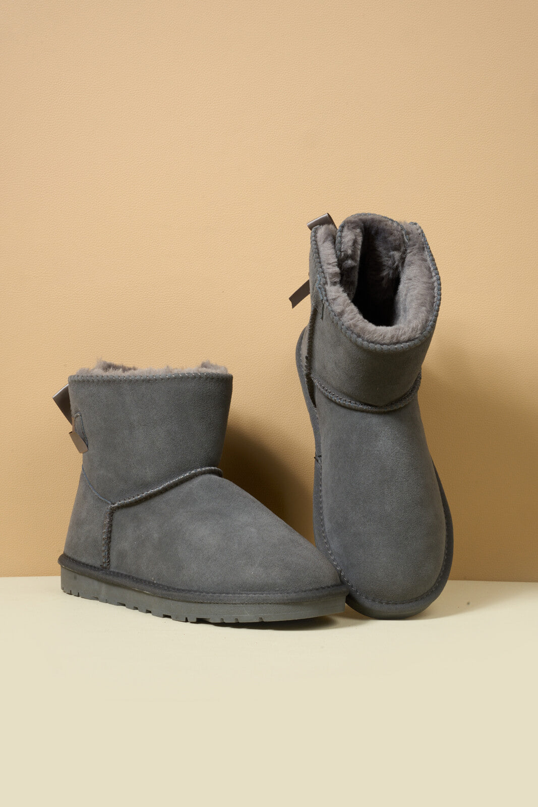 UGG Bailey Bow UGG Mini Boots - Grey