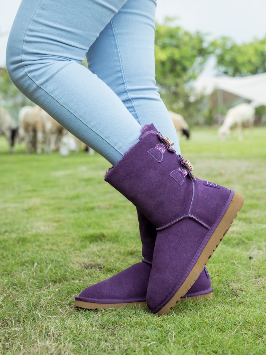 UGG Sequin Bling Ballet Bow Boots - Violet