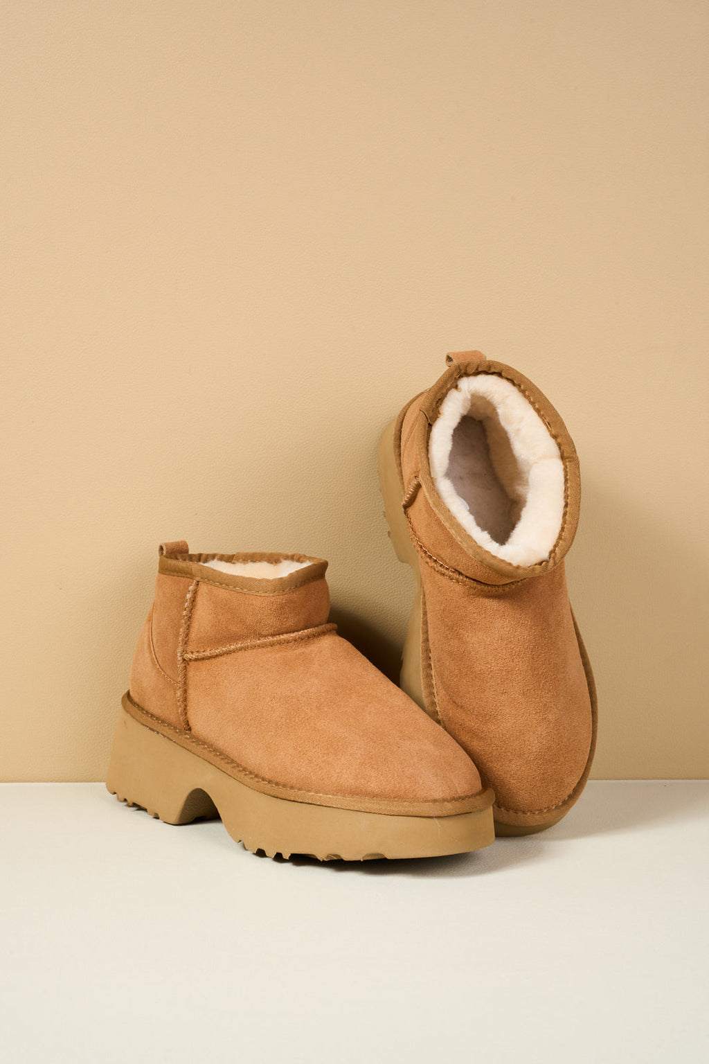UGG Ultimate Platform Ankle Boots - Chestnut