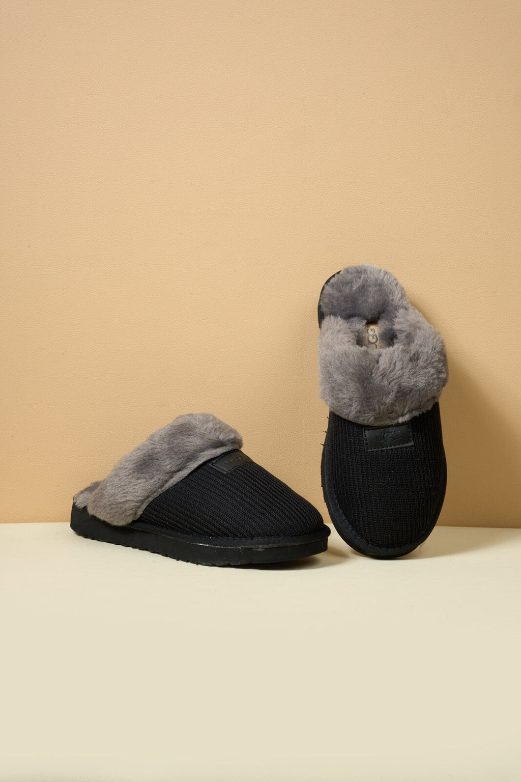UGG Corduroy Knit Wool Blend Slipper - Charcoal
