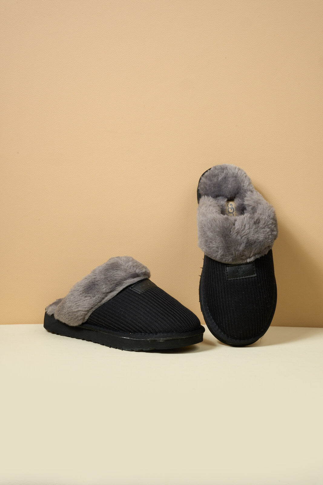 UGG Corduroy Knit Wool Blend Slipper - Charcoal
