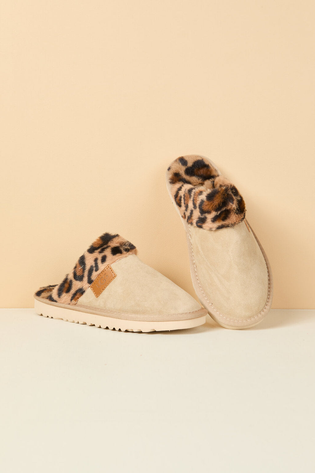 UGG Wild Whisper Animal Wool-Lined Slipper - Sand