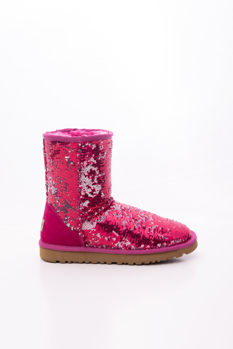 UGG Dallas Glam Sequin Shearling Boots - Rose Pink