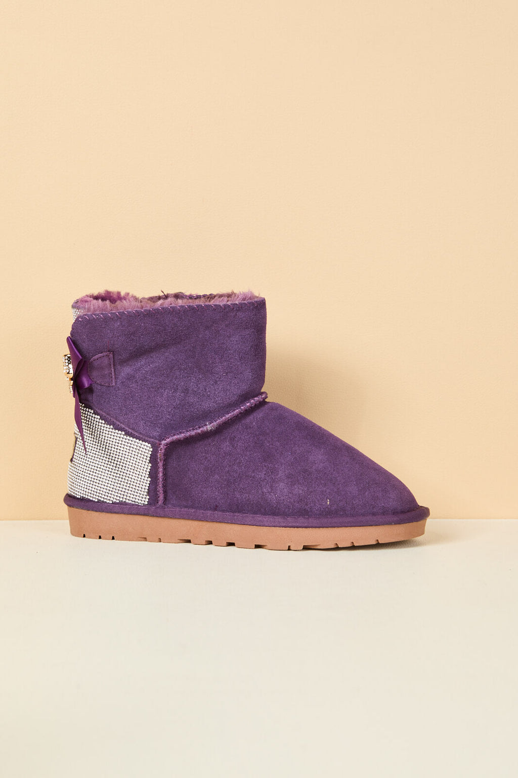 UGG Rhinestone Bailey Bow Sequin UGG Boots - Purple