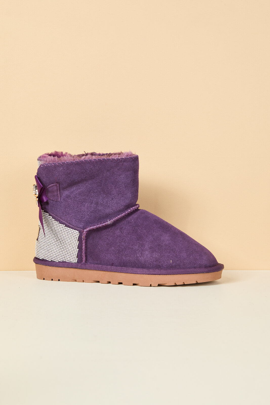 UGG Rhinestone Bailey Bow Sequin UGG Boots - Purple