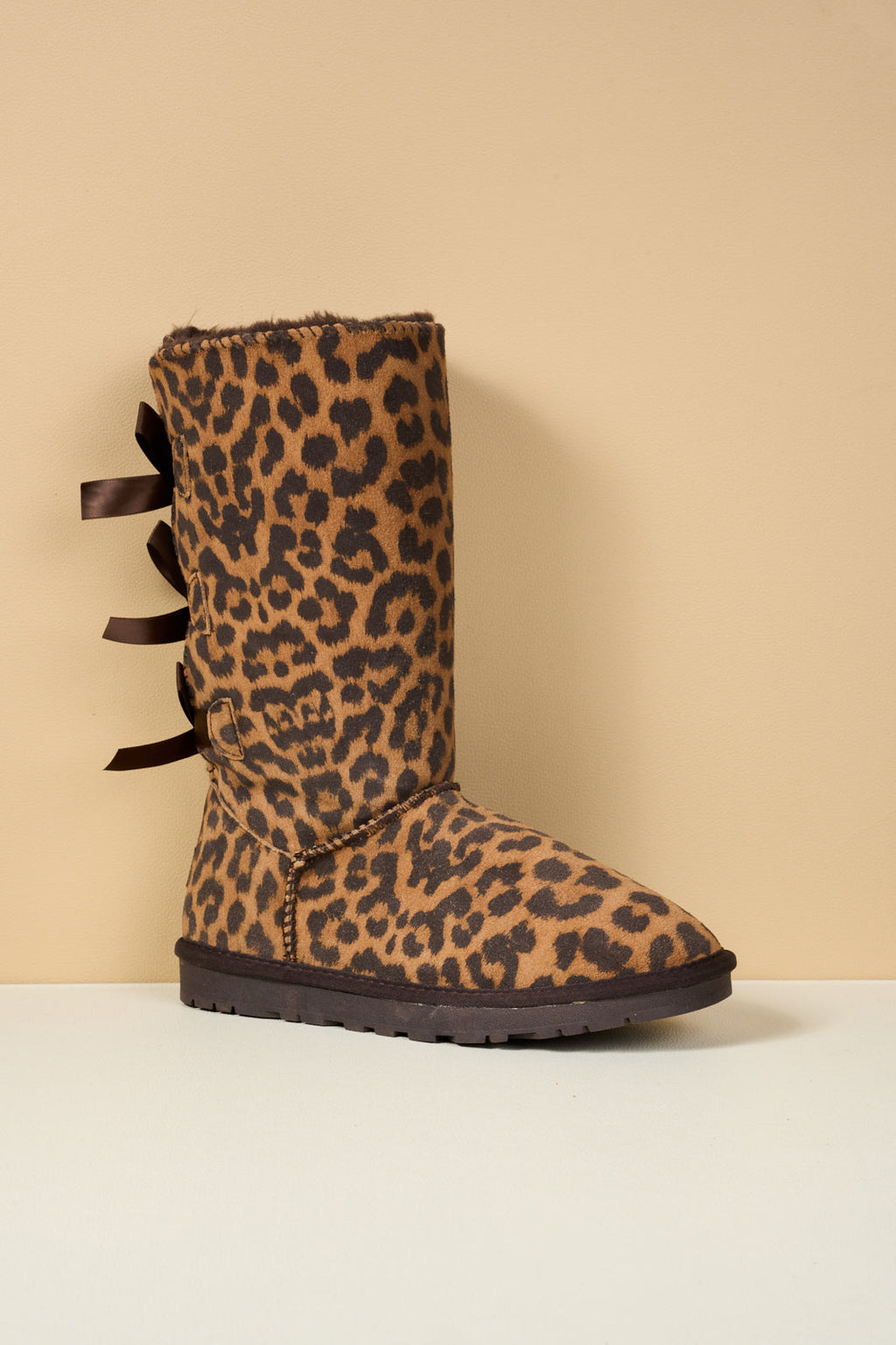 UGG Tri Ribbon Bow Suede Boots - Cheetah