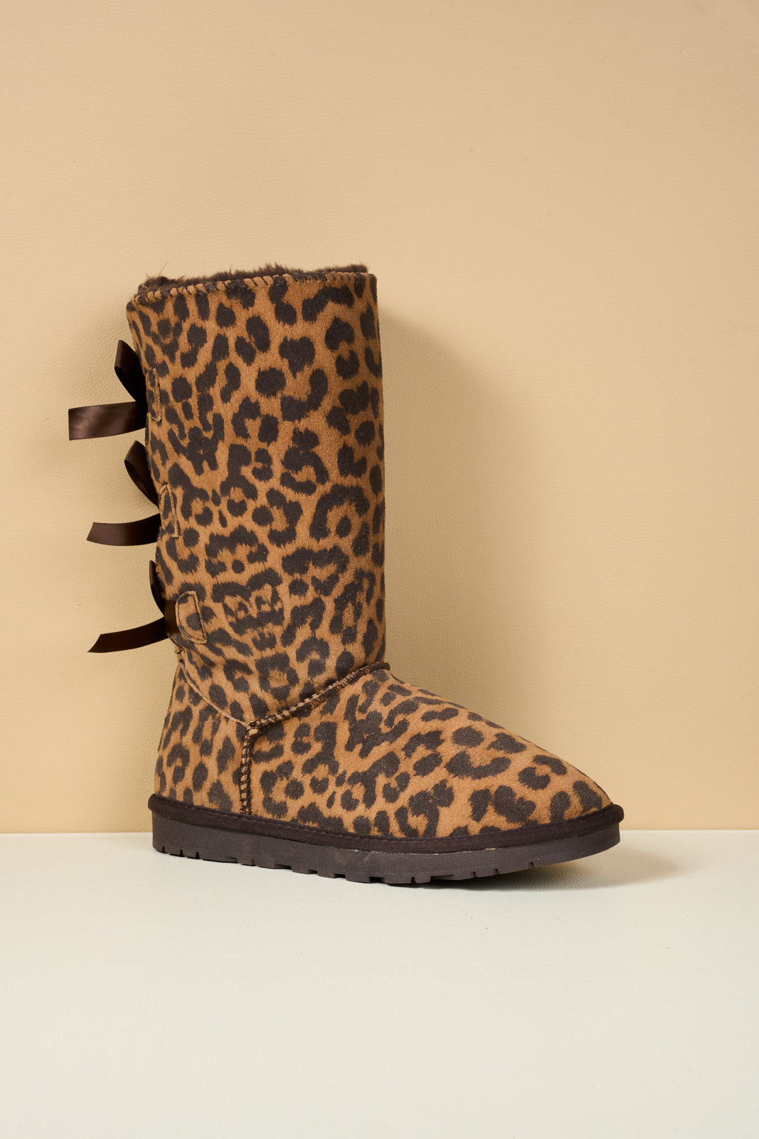 UGG Tri Ribbon Bow Suede Boots - Cheetah