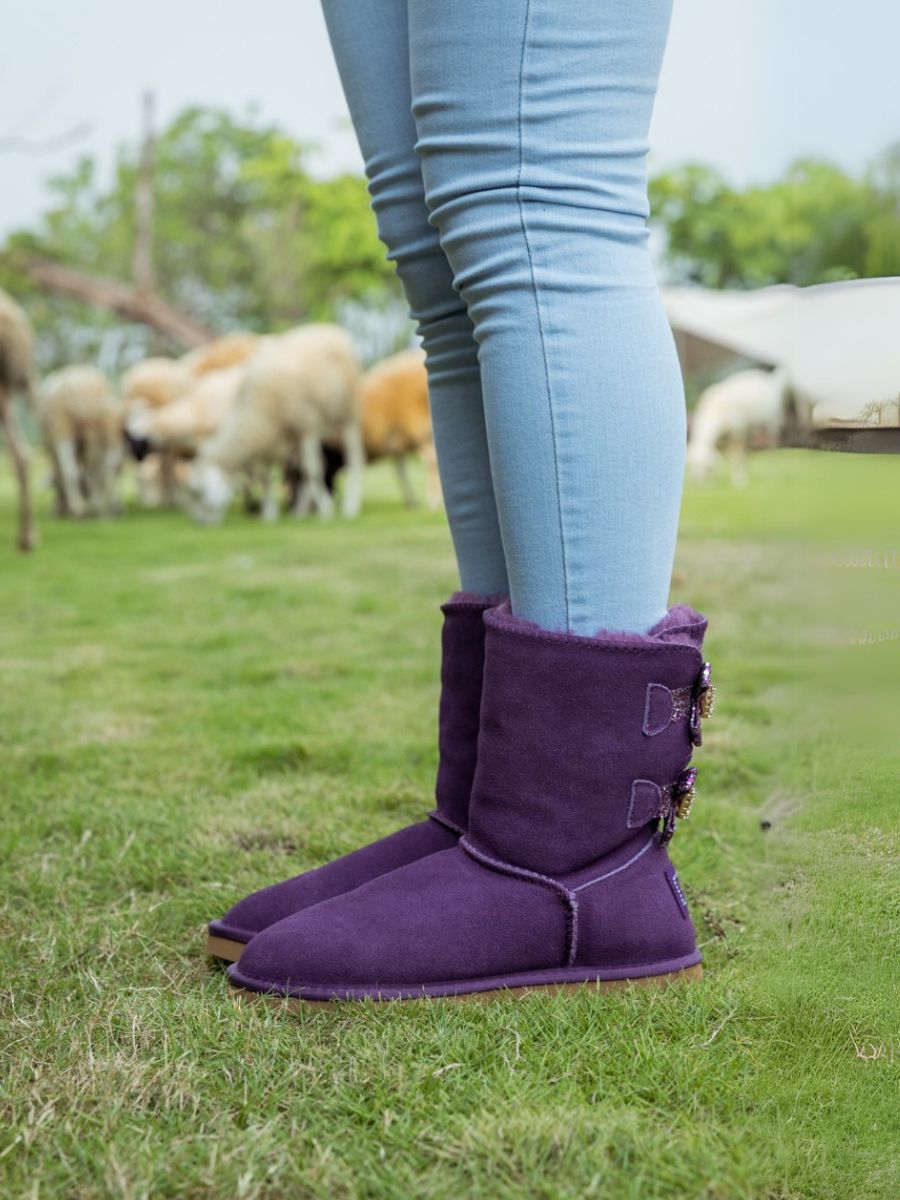UGG Sequin Bling Ballet Bow Boots - Violet