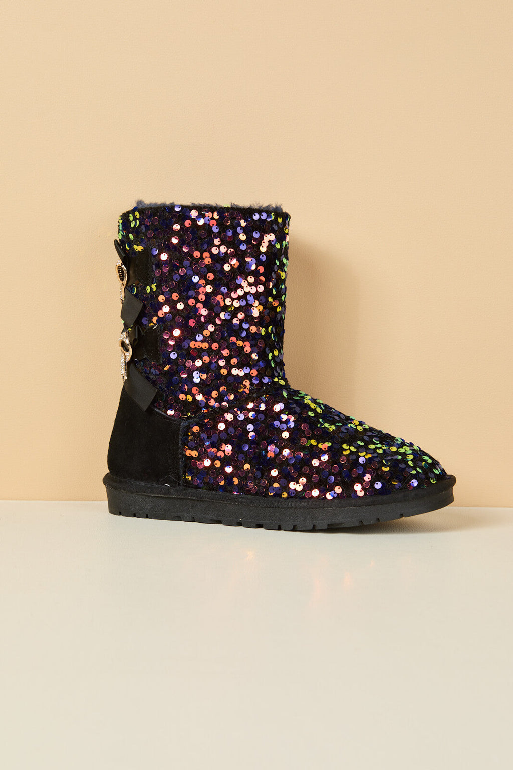 UGG Haute Holidays Sequin Glam Shearling Boots - Multi