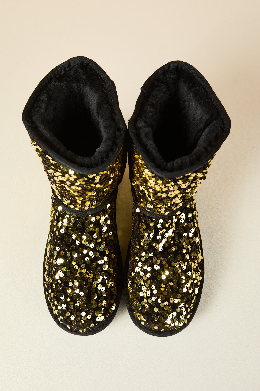 UGG Dallas Glam Sequin Shearling Boots - Gold
