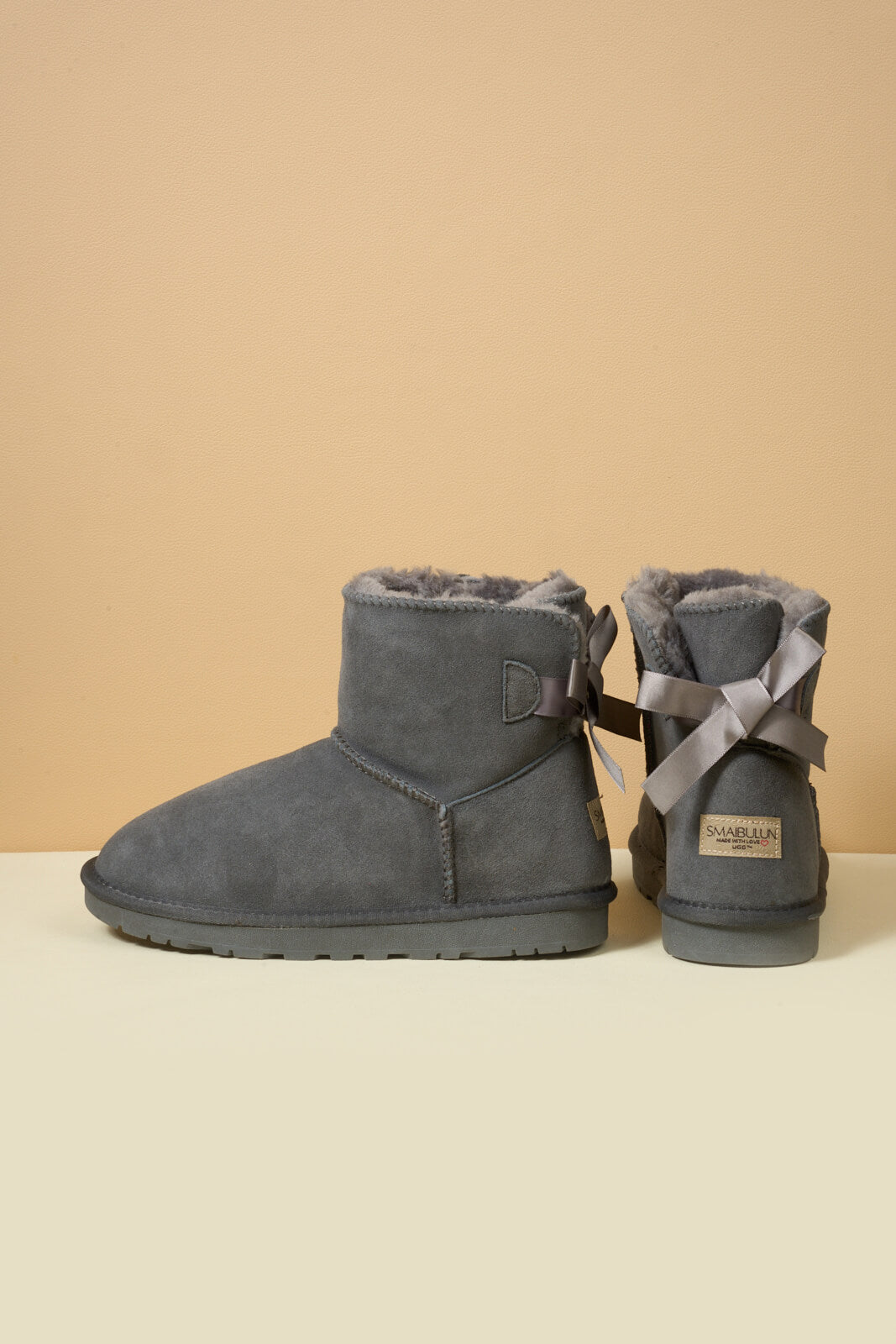 UGG Bailey Bow UGG Mini Boots - Grey
