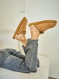 UGG Selena Wool-Lined Slingback Sandals - Chestnut