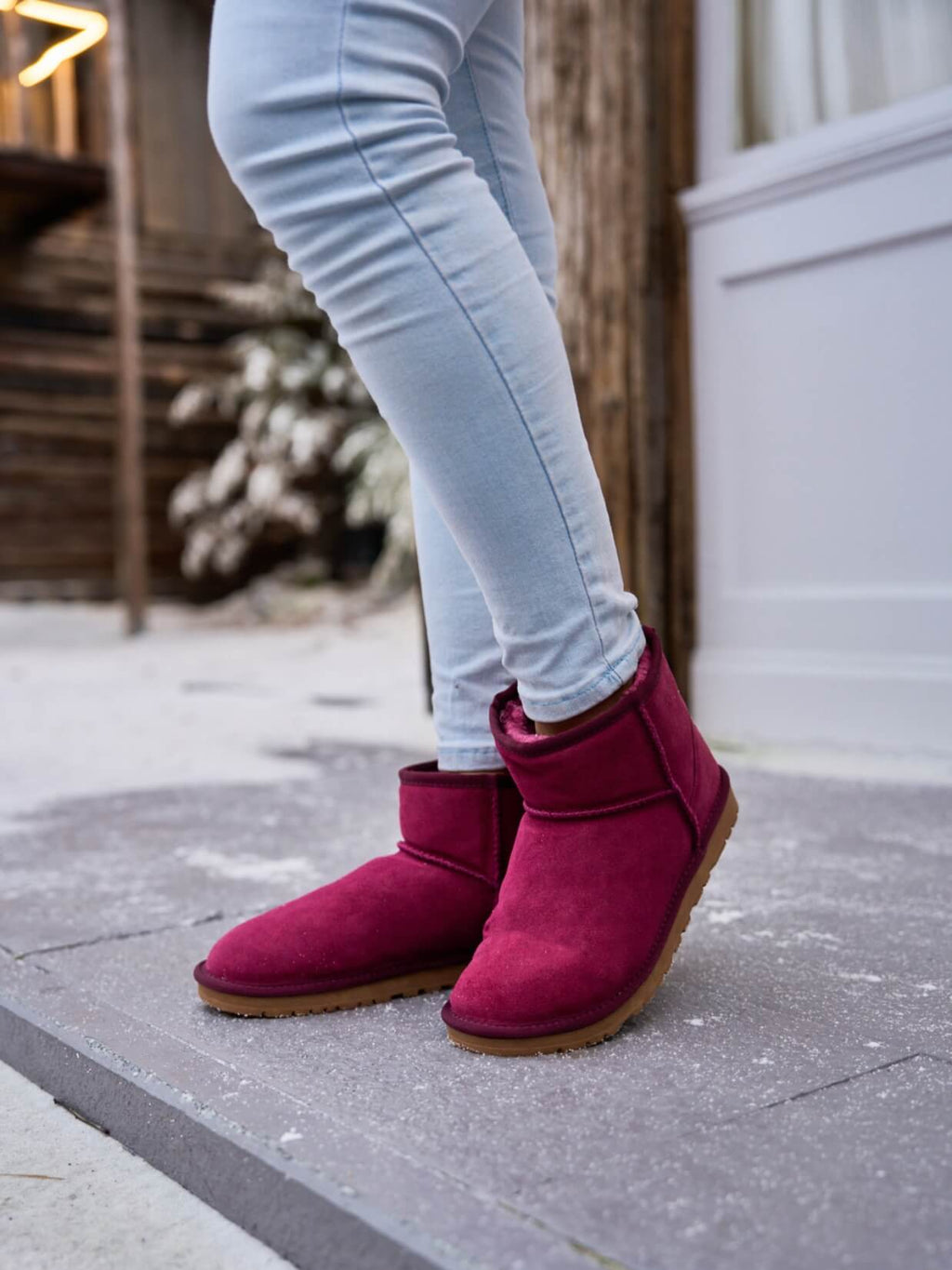 UGG Faux Fur-Lined Classic Short UGG Boots - Claret