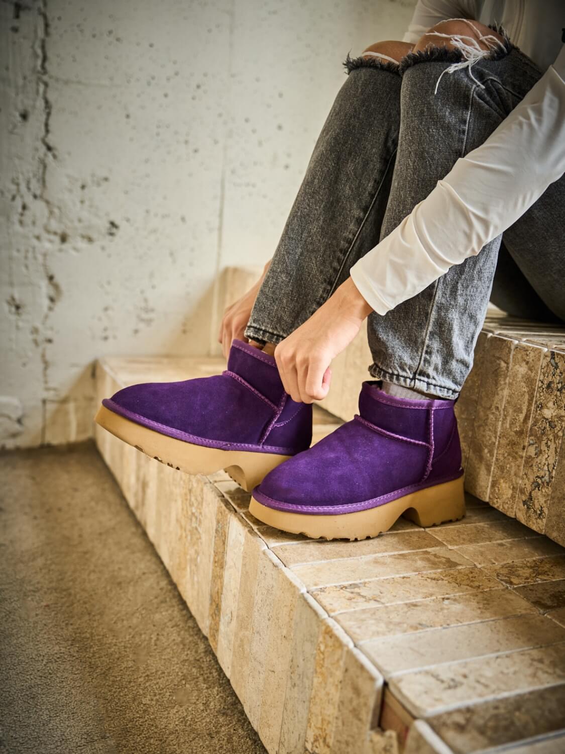 UGG Ultimate Platform Ankle Boots - Violet