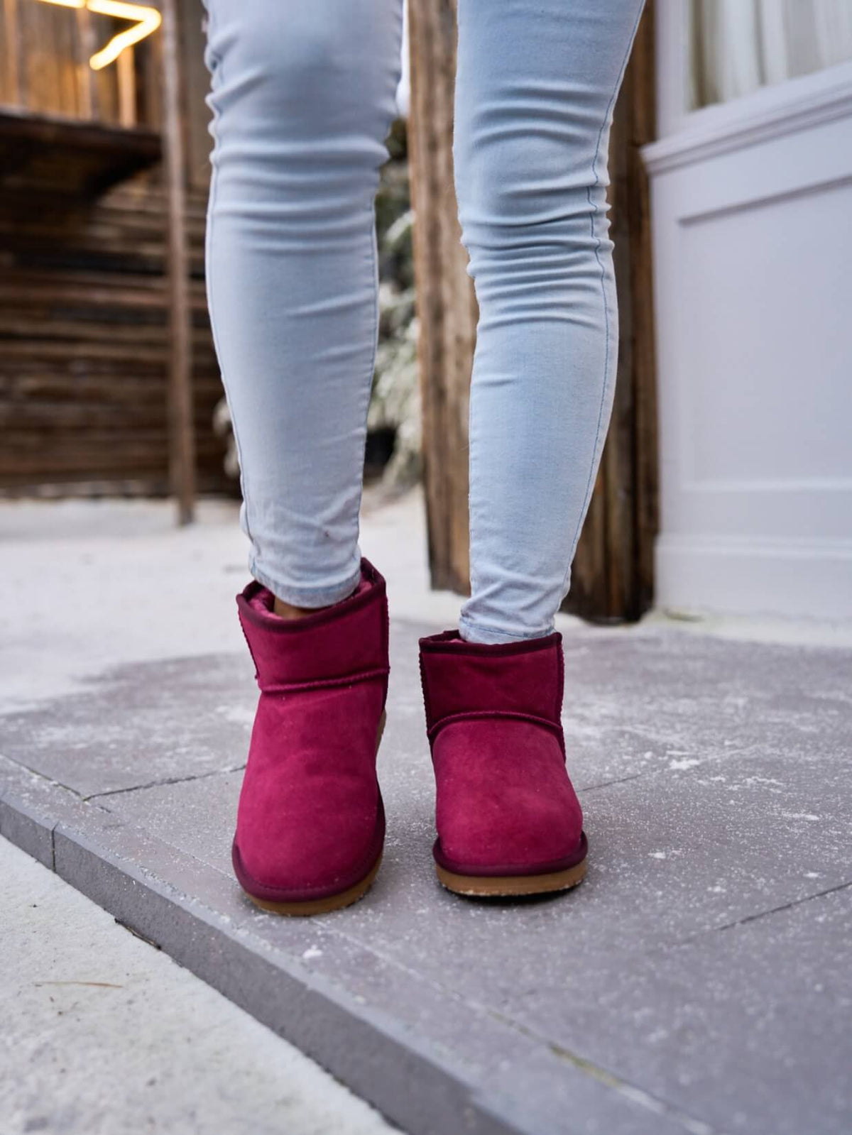 UGG Faux Fur-Lined Classic Short UGG Boots - Claret