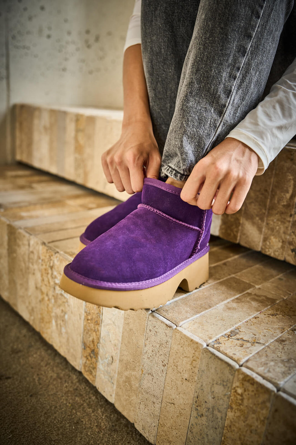 UGG Ultimate Platform Ankle Boots - Violet