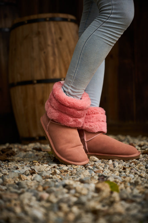 UGG Adelene Sherpa Woolen Boots - Pink
