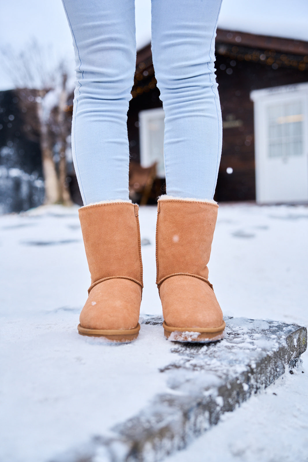 UGG Rhinestone Dual Bailey Bow Glam UGG Boots - Chestnut