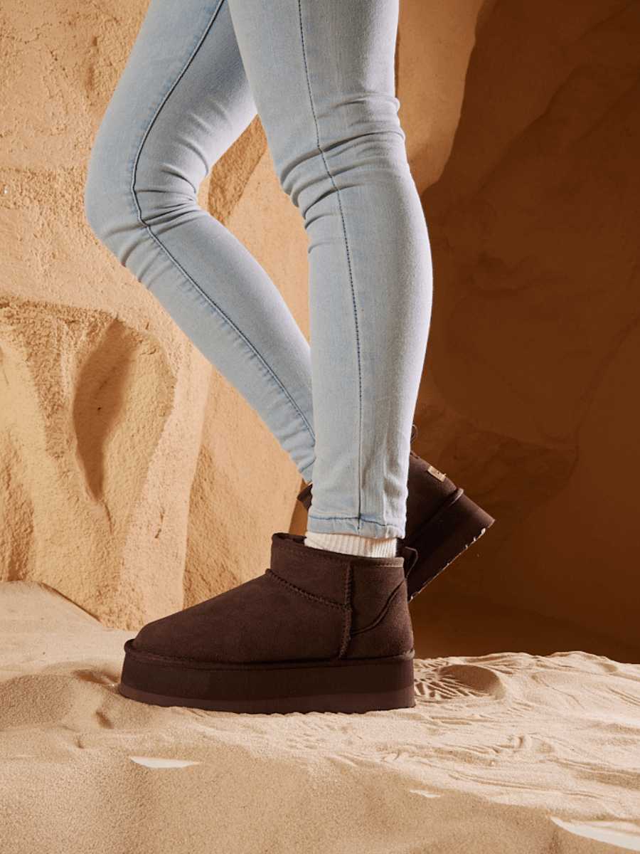 UGG Ultra Mini Platform Low Ankle Boot - Chocolate