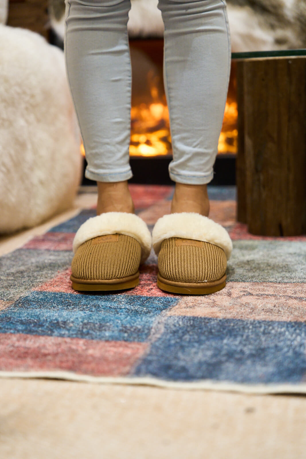 UGG Corduroy Knit Wool Blend Slipper - Chestnut