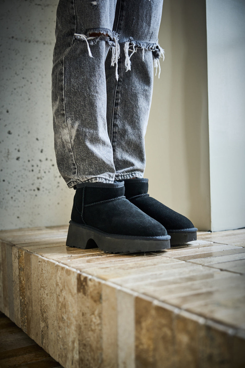 UGG Ultimate Platform Ankle Boots - Black