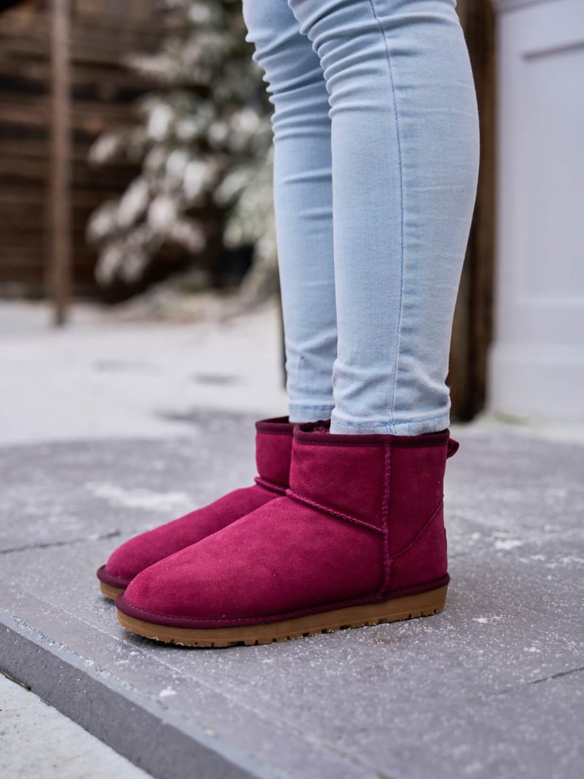 UGG Faux Fur-Lined Classic Short UGG Boots - Claret