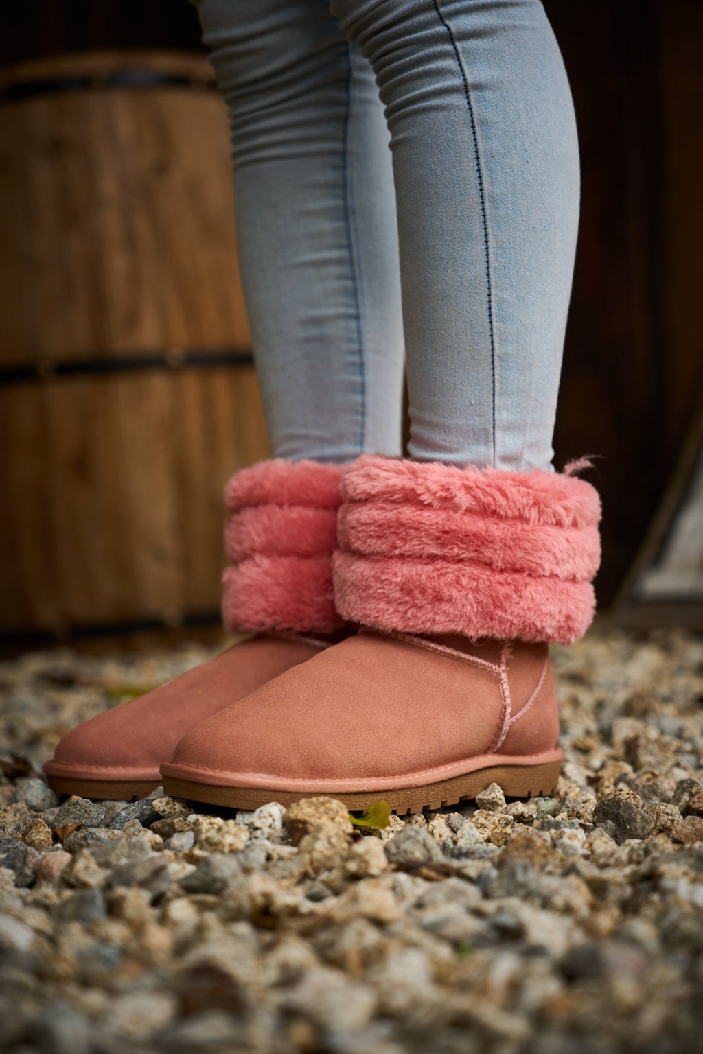UGG Adelene Sherpa Woolen Boots - Pink
