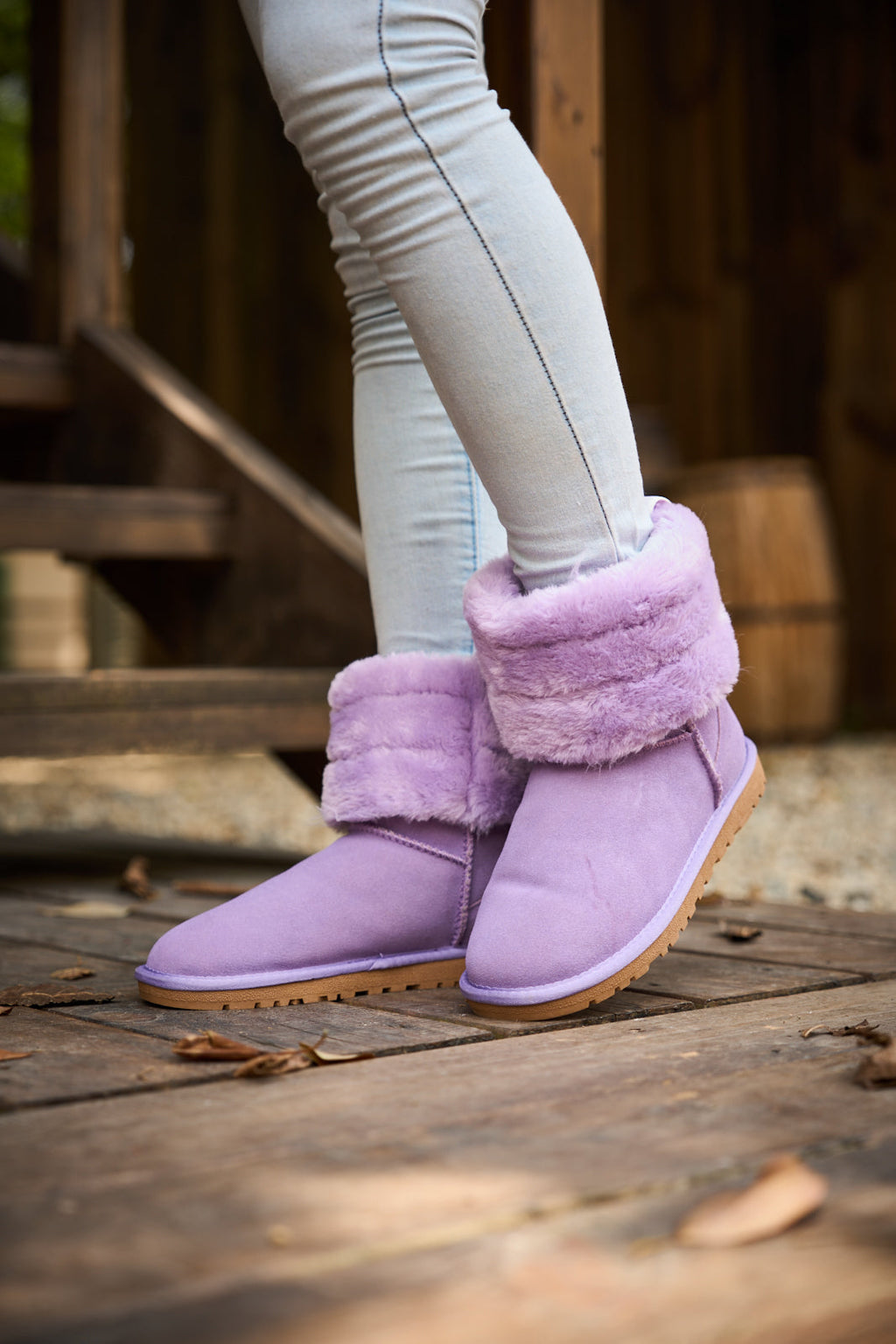 UGG Adelene Sherpa Woolen Boots - Lavender