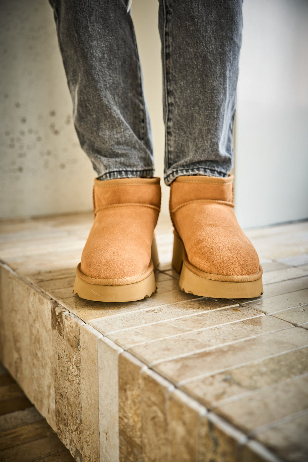 UGG Ultimate Platform Ankle Boots - Chestnut