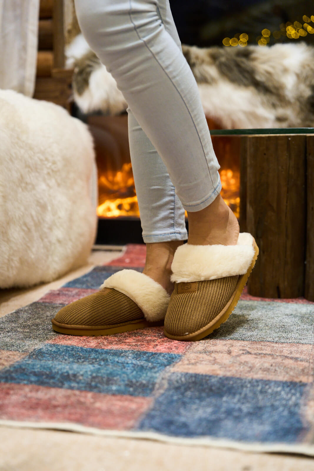 UGG Corduroy Knit Wool Blend Slipper - Chestnut