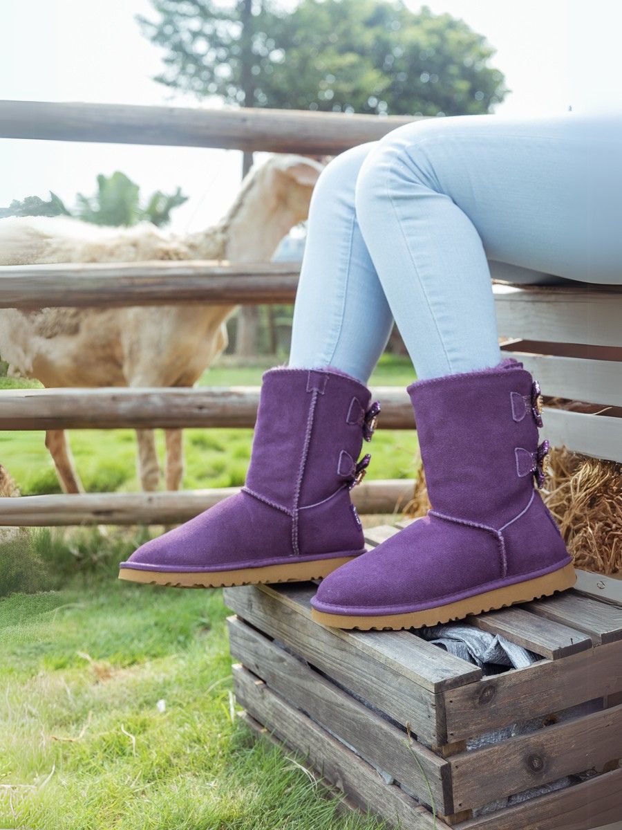 UGG Sequin Bling Ballet Bow Boots - Violet