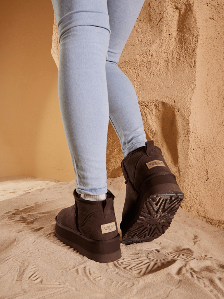 UGG Ultra Mini Platform Low Ankle Boot - Chocolate
