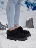 UGG Cuddle Up Wool-Lined Suede Bootie - Black