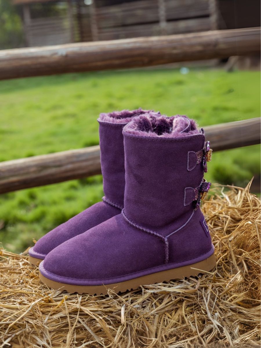 UGG Sequin Bling Ballet Bow Boots - Violet