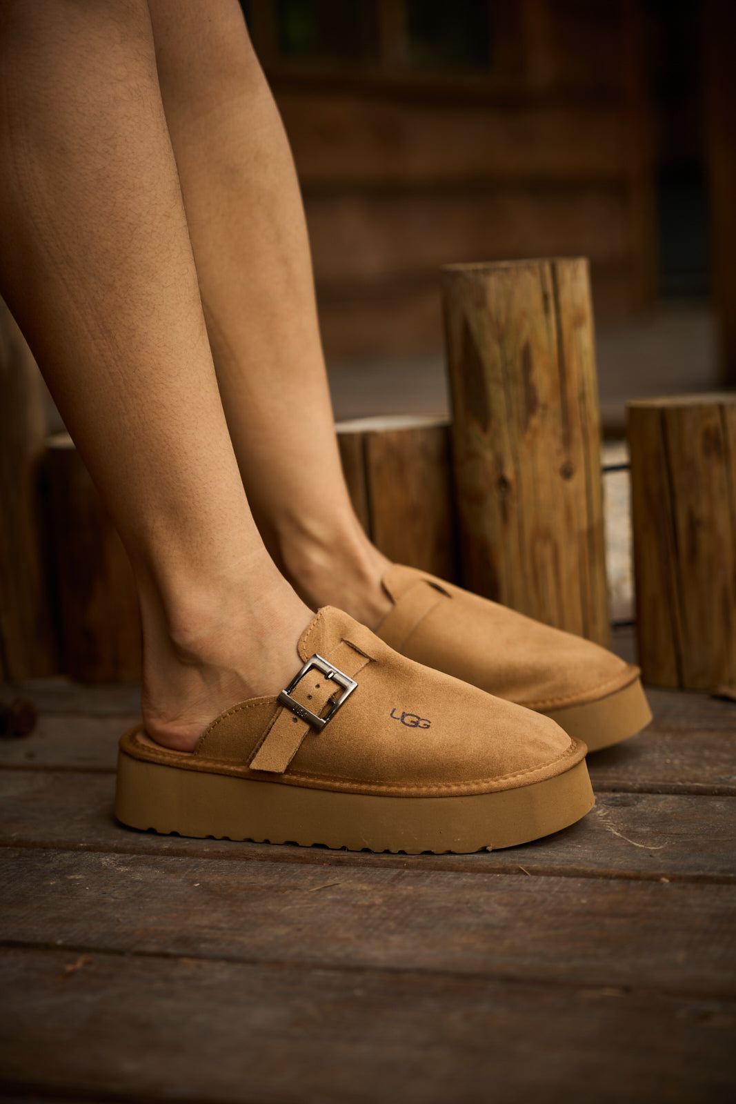 UGG Forever Iconic Platform Clog - Chestnut