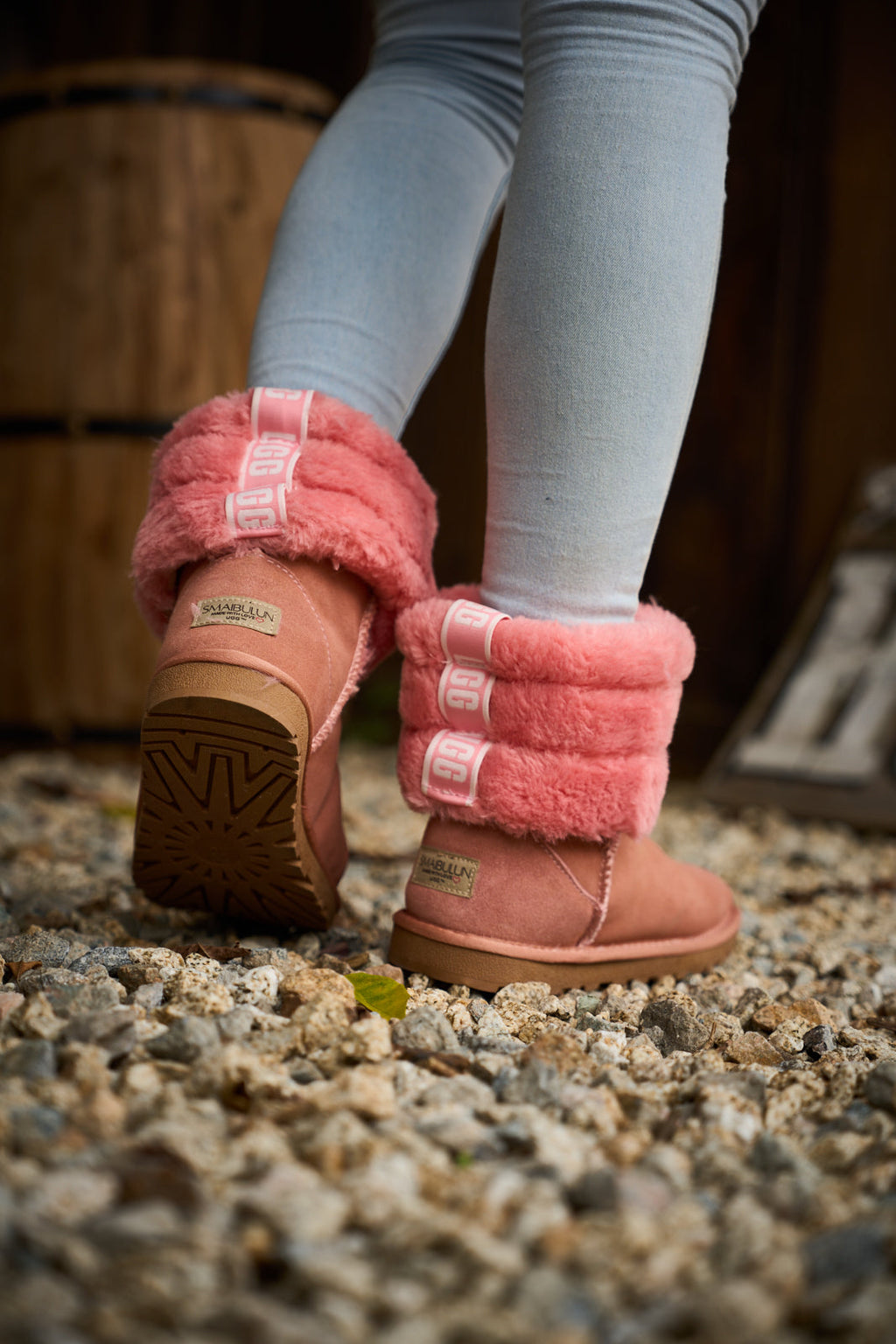 UGG Adelene Sherpa Woolen Boots - Pink
