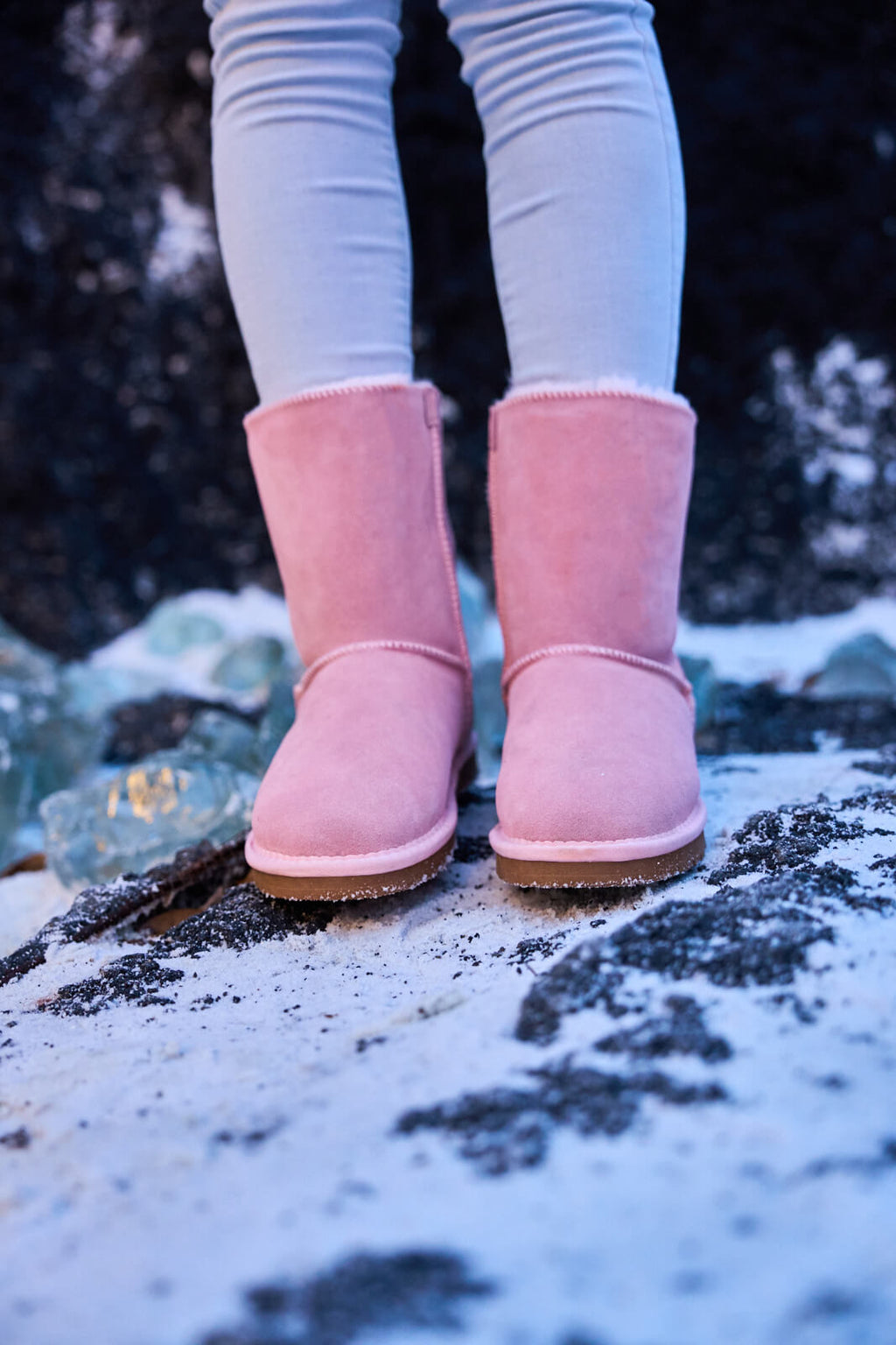 UGG Rhinestone Dual Bailey Bow Glam UGG Boots - Pink