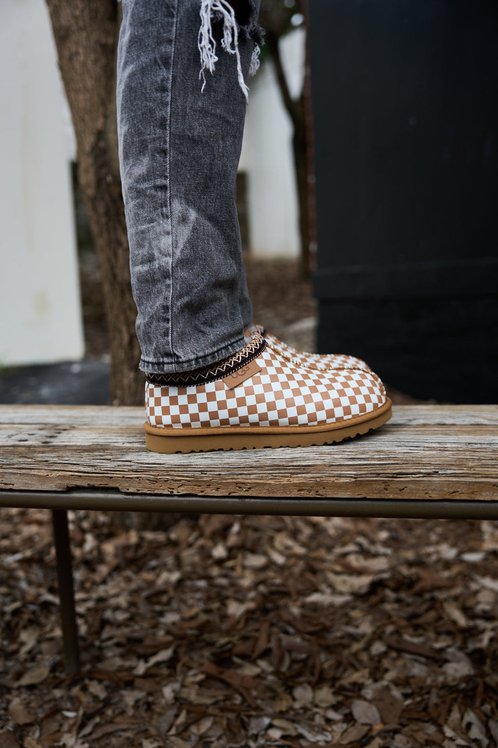 UGG Seasonal Cheers Plaid Bootie - Khaki