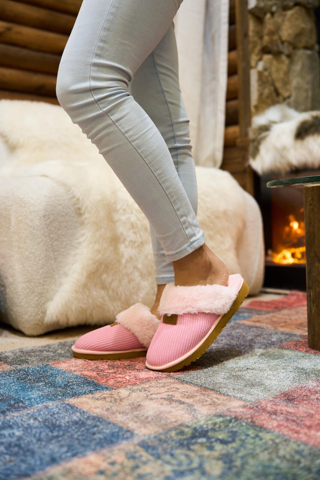UGG Corduroy Knit Wool Blend Slipper - Pink