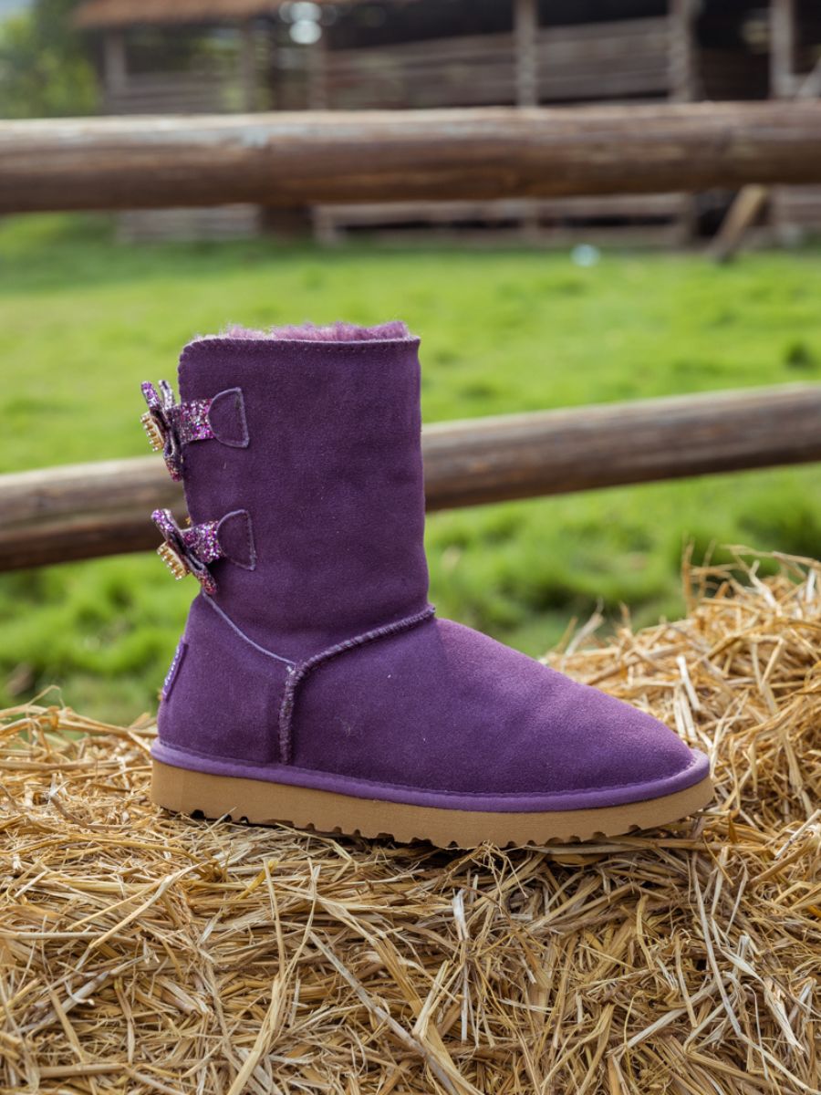 UGG Sequin Bling Ballet Bow Boots - Violet
