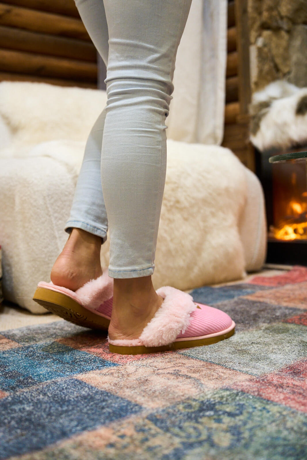 UGG Corduroy Knit Wool Blend Slipper - Pink