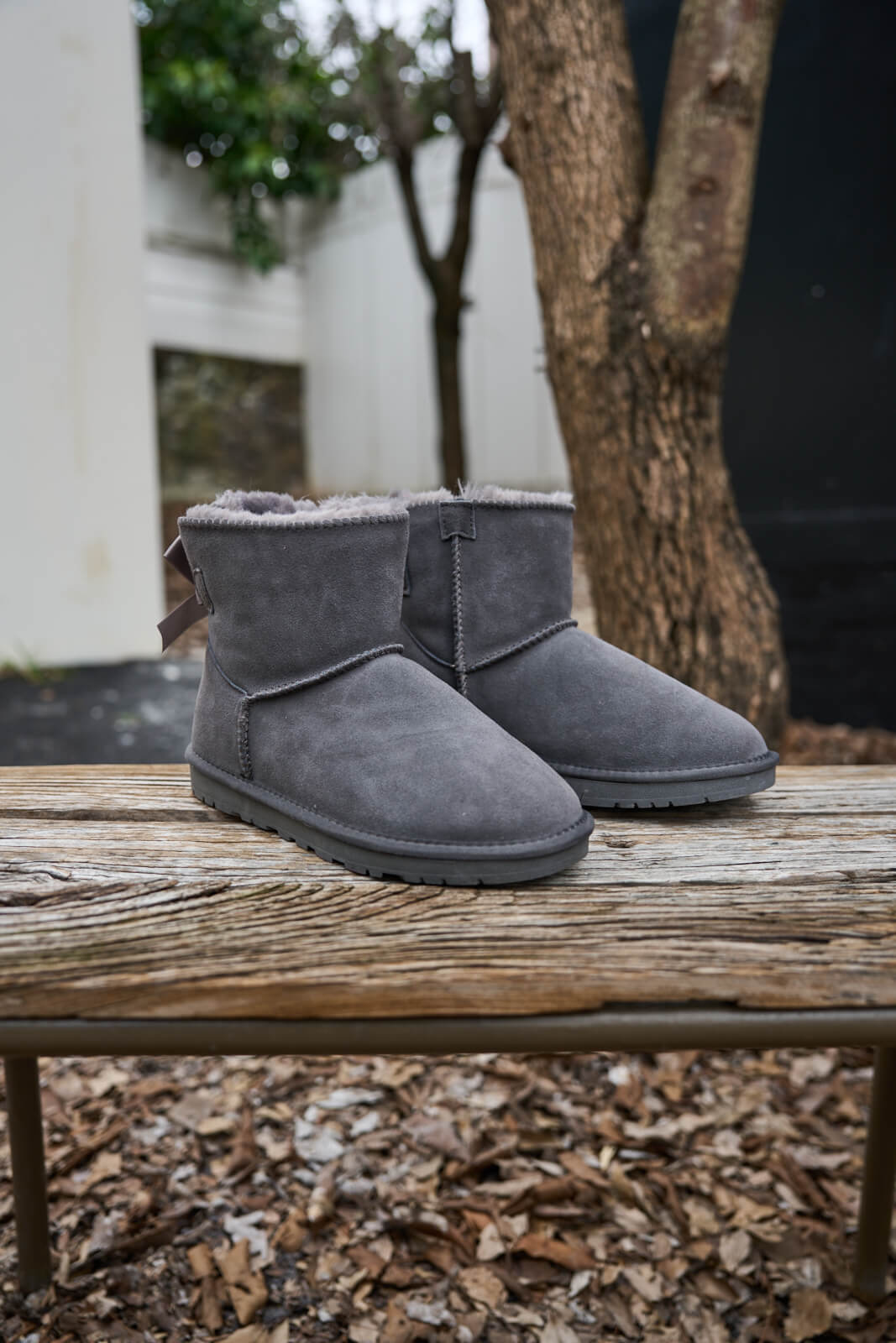 UGG Bailey Bow UGG Mini Boots - Grey