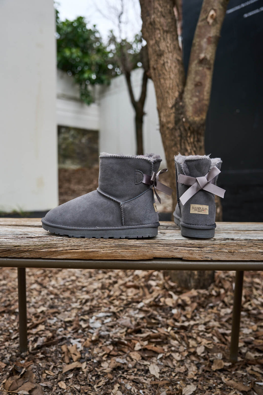 UGG Bailey Bow UGG Mini Boots - Grey