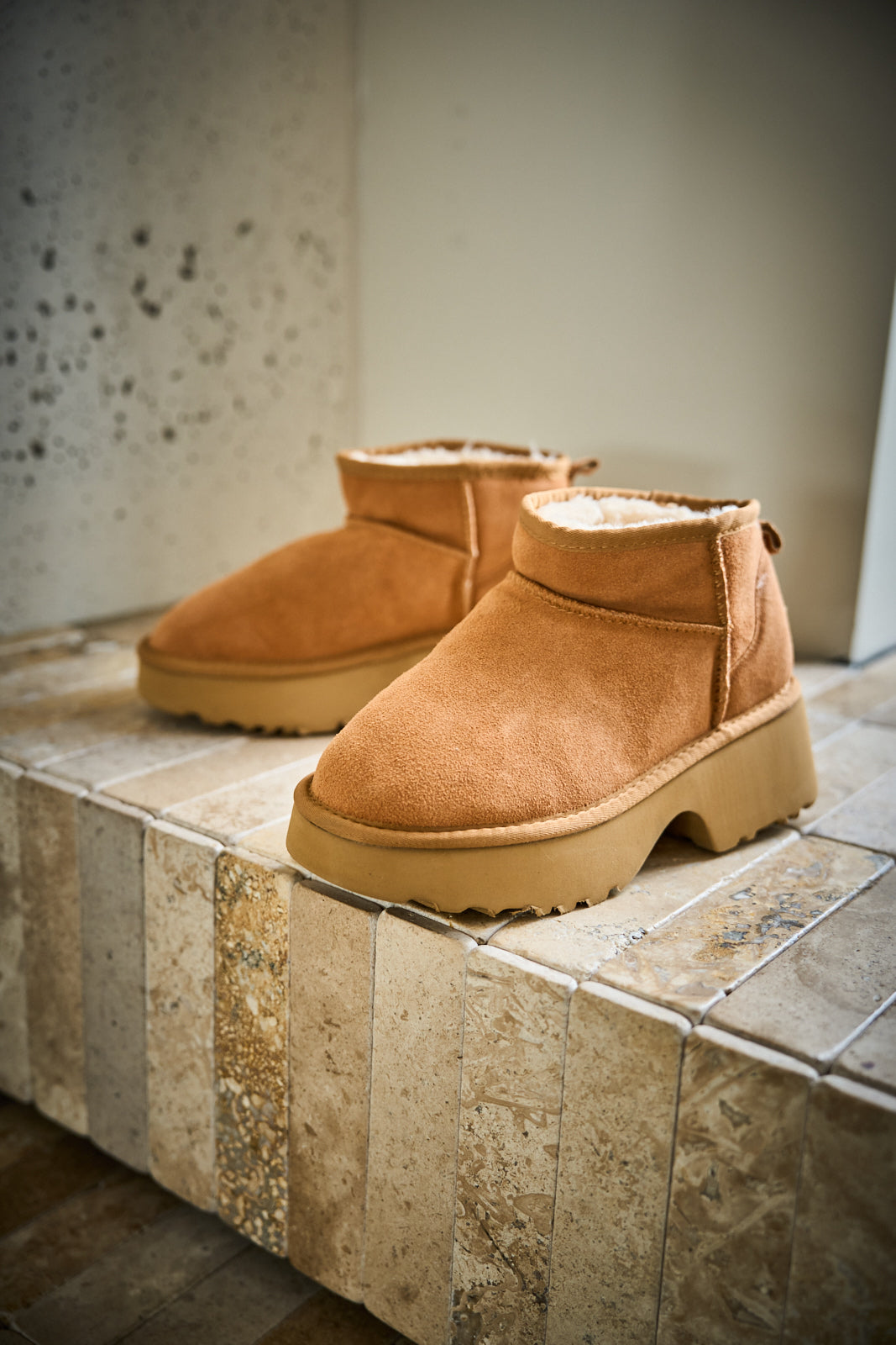 UGG Ultimate Platform Ankle Boots - Chestnut