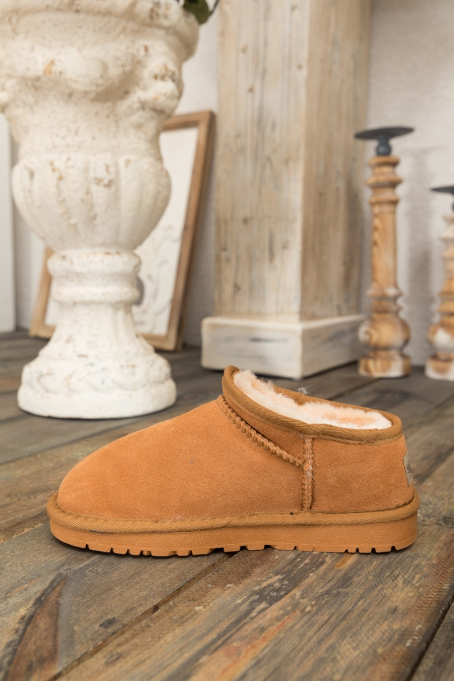UGG Faux Fur-Lined Tasman Low Ankle Boots