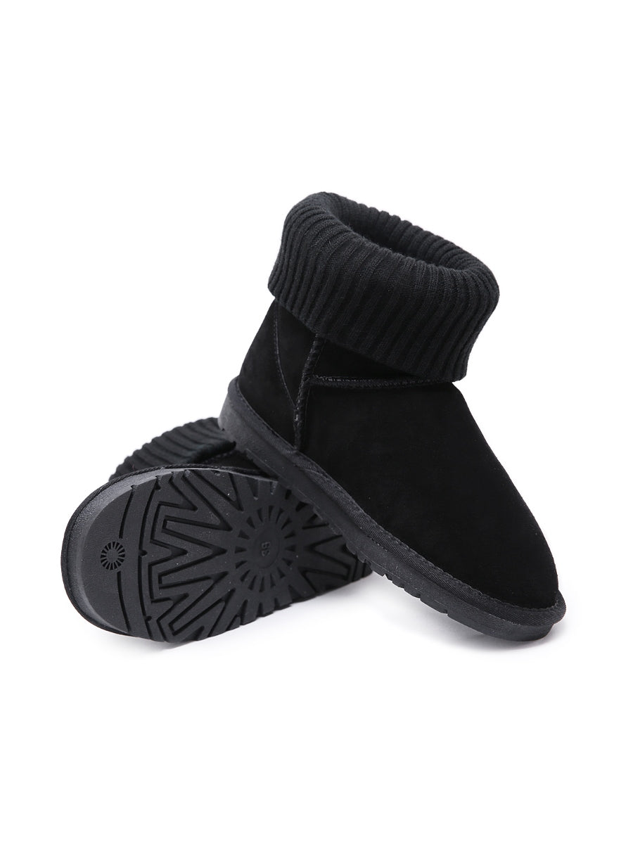 UGG Faux Fur Knit Ankle Mini Boots
