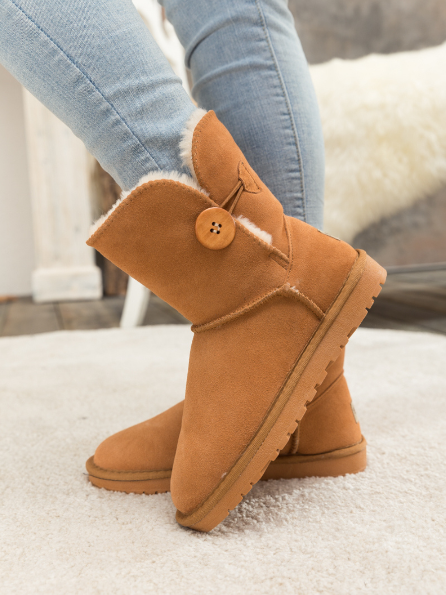 UGG Faux Fur-Lined Classic Side Button boots