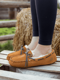 UGG Wool-Lined Suede Moccasin - Chestnut